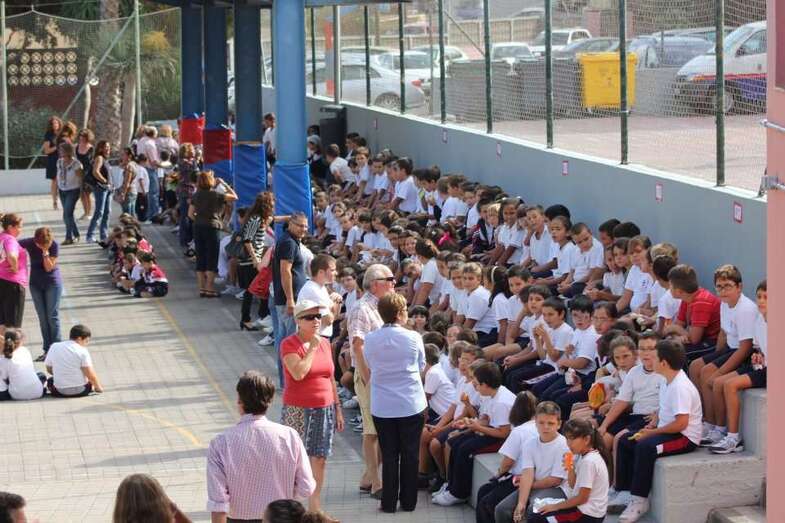 Imagen de archivo de escolares de un centro educativo de Telde (Foto TA)